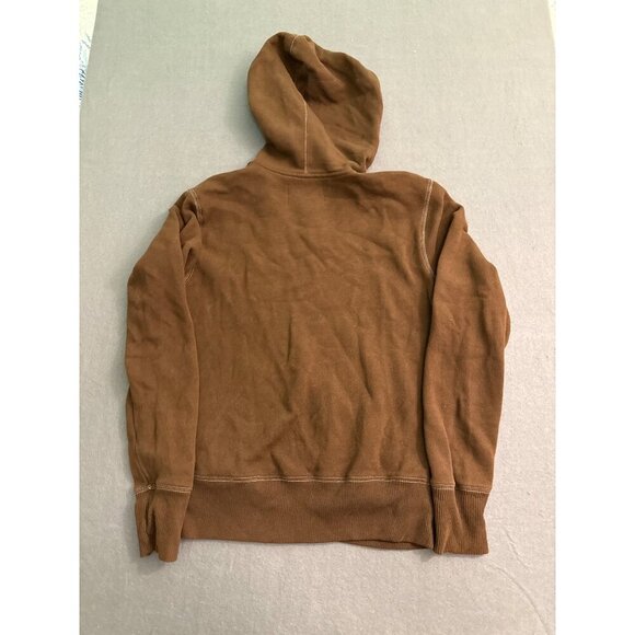 Aeropostale Brown Pullover Hoodie With Kangaroo Pocket & Embroidered Logo Medium - Picture 4 of 4
